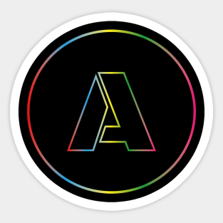 letter A colorful design Sticker